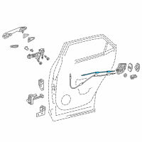 OEM 2016 Lexus RX450h Cable Assembly, Rear Door Diagram - 69730-0E070