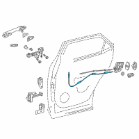 OEM Lexus RX450h Cable Assembly, Rear Door Diagram - 69770-0E070
