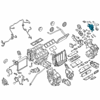 OEM Infiniti Q70 Mode Motor Actuator Assembly Diagram - 27731-1ME0A