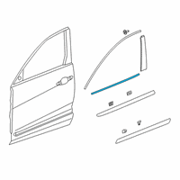 OEM 2020 Acura RDX Molding, Front Right Door Diagram - 72410-TJB-A01