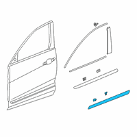 OEM 2021 Acura RDX Garnish Assembly Left, Front Dr Diagram - 75332-TJB-A01