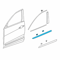 OEM 2020 Acura RDX Garnish, Front (Berlina Black) Diagram - 72312-TJB-A11ZA