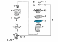 OEM Lexus ES250 Coil Spring Insulator Diagram - 4815733090