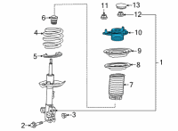 OEM 2022 Lexus NX350 SUPPORT SUB-ASSY, FR Diagram - 48609-42080