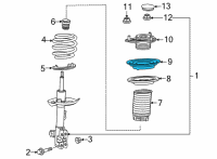 OEM 2022 Lexus NX350 Strut Bearing Diagram - 4861942040