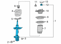 OEM Lexus NX450h+ ABSORBER ASSY, SHOCK Diagram - 48510-79665