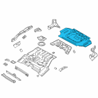 OEM 1999 Infiniti QX4 Rear Floor Pan Diagram - 74514-0W731