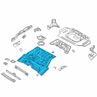 OEM Infiniti QX4 Floor-Rear, Front Diagram - 74512-0W730