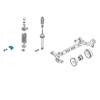 OEM 1998 Pontiac Sunfire Bracket, Rear Shock Absorber Lower Diagram - 22619871