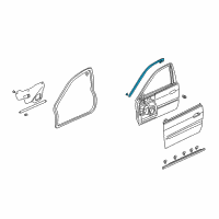 OEM Acura TL Sub-Seal, Left Front Door Diagram - 72365-S0K-A01