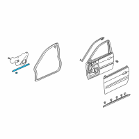 OEM 1999 Acura TL Weatherstrip, Front (Lower) Diagram - 72326-S0K-A01