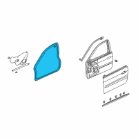OEM Acura TL Weatherstrip, Left Front Door Diagram - 72350-S0K-A01