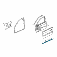 OEM 2003 Acura TL Molding Assembly, Right Front Door Diagram - 72410-S0K-A01