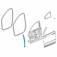 OEM 2021 Cadillac XT4 Front Weatherstrip Diagram - 84551909