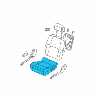 OEM 2011 Nissan Pathfinder Cushion Assembly - Front Seat Diagram - 87300-9CA3C