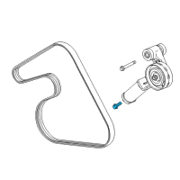 OEM 2016 Chevrolet Cruze Bolt/Screw-Drive Belt Tensioner Diagram - 11097431