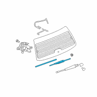 OEM 2013 Chevrolet Captiva Sport Rear Blade Diagram - 96624648