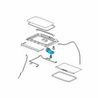 OEM GMC Sierra 3500 HD Actuator Asm-Sun Roof Diagram - 10381806