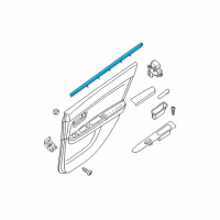 OEM 2007 Nissan Sentra Seal Assy-Rear Door Inside, RH Diagram - 82834-ET000