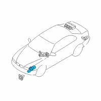 OEM BMW Alpina B7 Painted Ultrasonic Transducer Diagram - 66-20-2-184-263