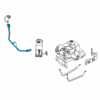 OEM Chrysler LHS Fuel Filler Hose Diagram - 4581298AA