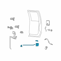 OEM 2009 Ford F-350 Super Duty Latch Assembly Diagram - 7C3Z-26264A00-A