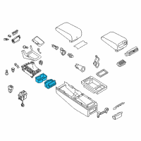 OEM 2007 Infiniti G35 Cup Holder Assembly Diagram - 68430-AC71B