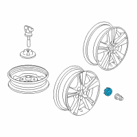 OEM Acura Cap Assembly, Aluminum Wheel Center Diagram - 44732-TZ3-A20