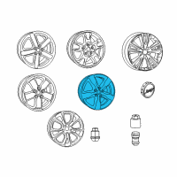 OEM Jeep Wheel-Aluminum Diagram - 1JD14DD5AE