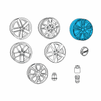 OEM Jeep Grand Cherokee Wheel-Aluminum Diagram - 1SZ68DD5AE