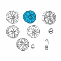 OEM Jeep Wheel-Aluminum Diagram - 1HX64GSAAC