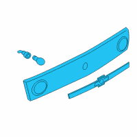 OEM 2004 Chevrolet Cavalier Applique Asm, Rear Compartment Lid (W/ Back Up Lamp) Diagram - 89024396