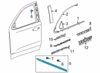 OEM 2022 Chevrolet Suburban Body Side Molding Diagram - 84267936
