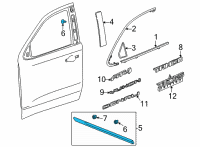 OEM 2022 GMC Yukon Body Side Molding Diagram - 84267936