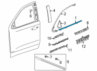 OEM 2021 Chevrolet Tahoe Belt Molding Diagram - 84844390