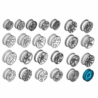 OEM BMW 535i Compact Spare Wheel, Steel, Black Diagram - 36-11-6-758-778