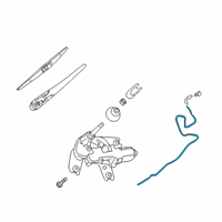 OEM 2021 Infiniti QX50 Tube Assy-Back Window Washer Diagram - 28975-5NA0A