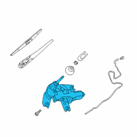OEM 2021 Infiniti QX50 Motor Assy-Rear Window Wiper Diagram - 28710-5AA0A