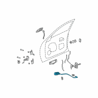 OEM 2002 Cadillac DeVille Rod Asm-Front Side Door Inside Handle Diagram - 15835805