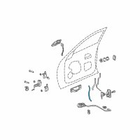 OEM 2007 Cadillac DTS Rod-Front Side Door Outside Handle Diagram - 10395716