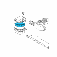 OEM 2001 Lexus LS430 Air Cleaner Filter Element Sub-Assembly Diagram - 17801-50030