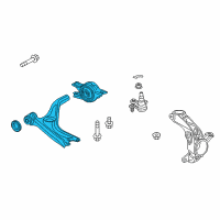 OEM 2017 Honda Civic Lower Arm Complete, Right Front Diagram - 51350-TBA-A01