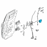 OEM 2014 Nissan Titan Rear Door Inside Handle Assembly, Right Diagram - 82670-ZR01A