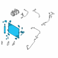 OEM Infiniti Q70 Condenser & Liquid Tank Assy Diagram - 92100-1MH0A