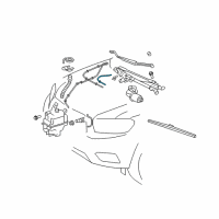 OEM 2012 Toyota Highlander Washer Hose Diagram - 90068-33115