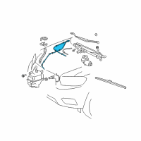 OEM 2012 Toyota Highlander Washer Hose Diagram - 90068-33117