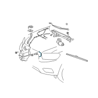 OEM 2013 Toyota Highlander Washer Hose Diagram - 90068-33016