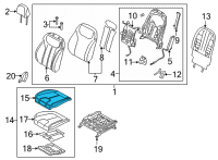 OEM 2022 Hyundai Santa Fe PAD ASSY-FRONT SEAT CUSHION, LH Diagram - 88150-S1300