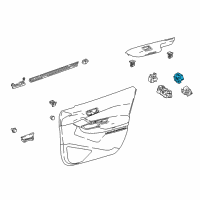 OEM Toyota C-HR Lock Switch Diagram - 84930-F4020