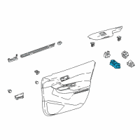 OEM Toyota C-HR Window Switch Diagram - 84040-02150